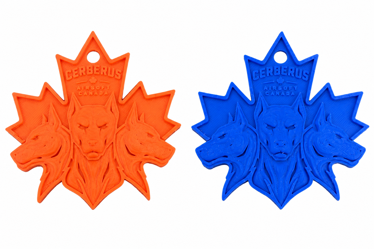 Cerberus Logo 3D Printed Charm 3" x 3"